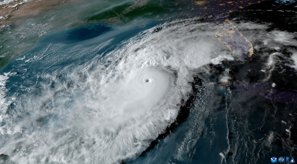 NOAA’s GOES East satellite captured this imagery of Hurricane Milton approaching the Gulf Coast of Florida on Oct. 8, 2024.