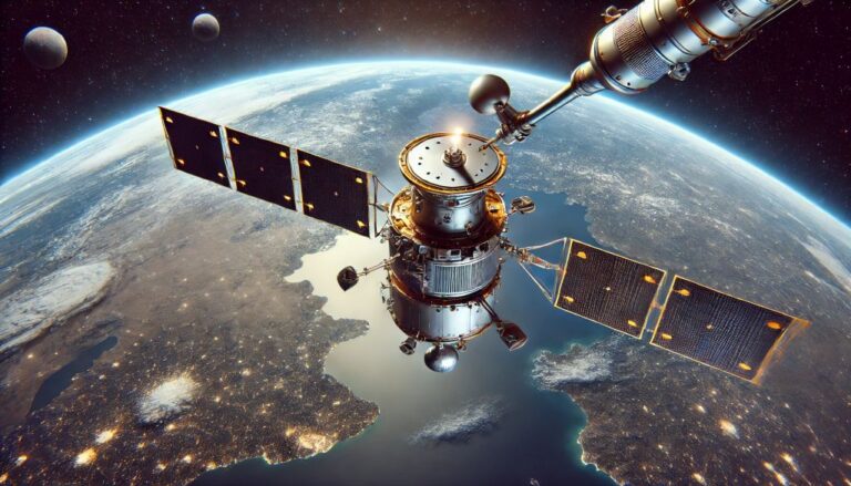 DALL%C2%B7E-2024-07-15-13.24.46-A-photorealistic-image-of-a-small-spacecraft-refueling-a-satellite-in-orbit.-The-spacecraft-is-equipped-with-a-robotic-arm-connecting-to-the-satellite.webp