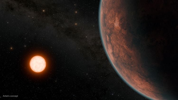 Artist's illustration of GJ 12 b and its host star. (Credit: NASA/JPL-Caltech/R. Hurt (Caltech-IPAC))