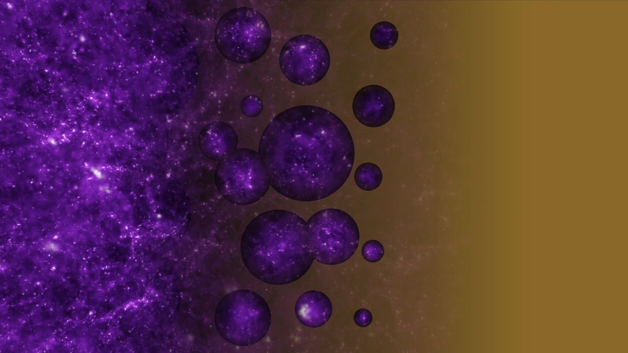 This still image shows the timeline running from the Big Bang on the right, towards the present on the left. In the middle is the Reionization Period, when the initial bubbles caused the Cosmic Dawn. (Credit: NASA)