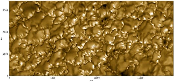 Sharpets ever view of the Sun's surface, using the NSF Inouye Solar Telescope, reveals ultra-fine magnetic 'stripes' known as striations, just 20 kilometres wide.
