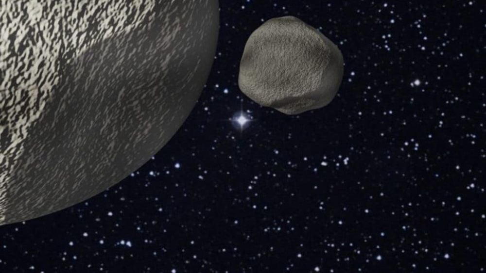 This artist's illustration shows two Trans-Neptunian Objects in the distant reaches of the Solar System. New research examines how a stellar flyby in the early Solar System set TNOs on their unusual orbits. Image Credit: Southwest Research Institute
