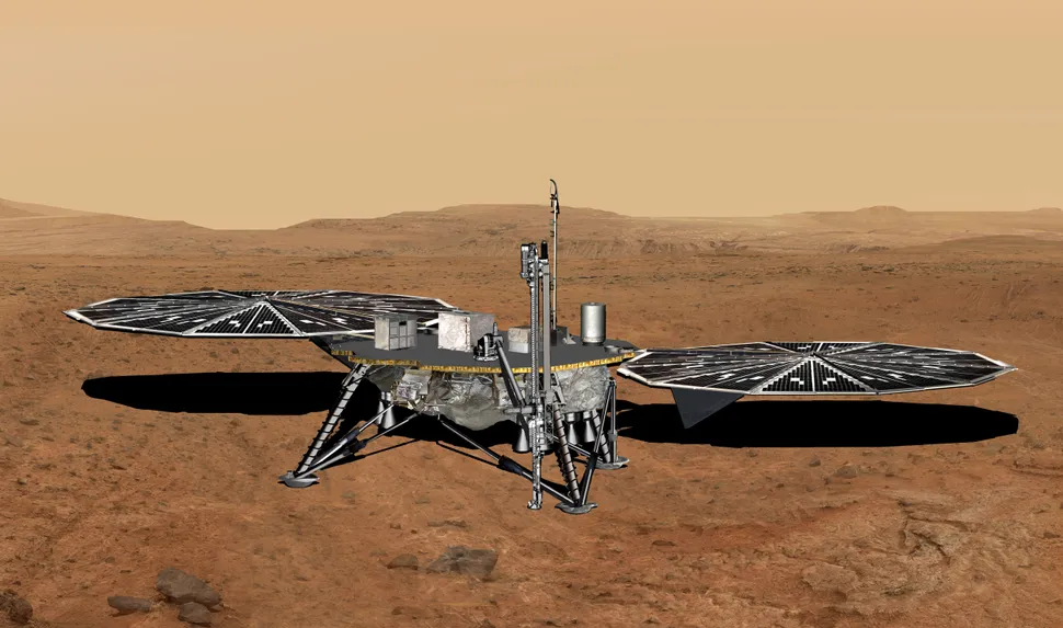 Artist's concept of the Mars Life Explorer. Credit - Amy Williams
