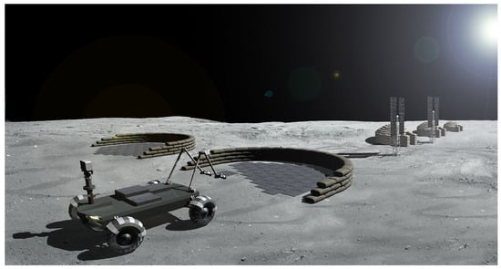 Artist's conception of an autonomous robot constructing a lunar landing pad. Credit - Ketan Vasudeva & M. Reza Emami