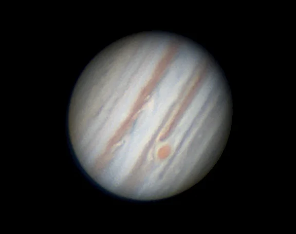 Jupiter from December 19th, 2025. Image credit: Roger Hutchinson.