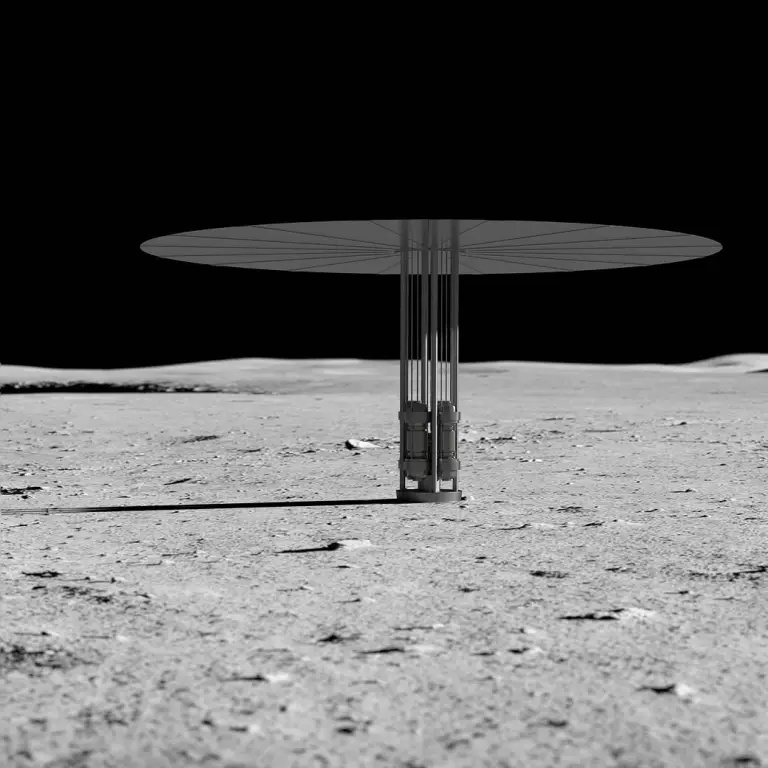 Artist render of the Kilopower reactor that is an example of the type of nuclear fission system NASA hopes to deploy to the Moon by 2030. Credit - NASA