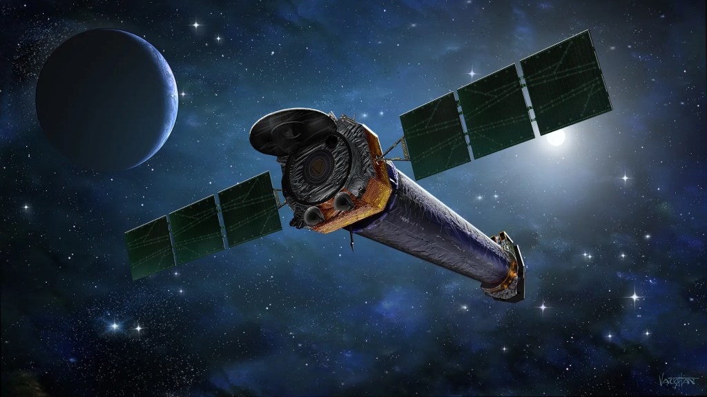 Illustration of the Chandra X-ray Observatory. Credit: NASA/CXC & J. Vaughan