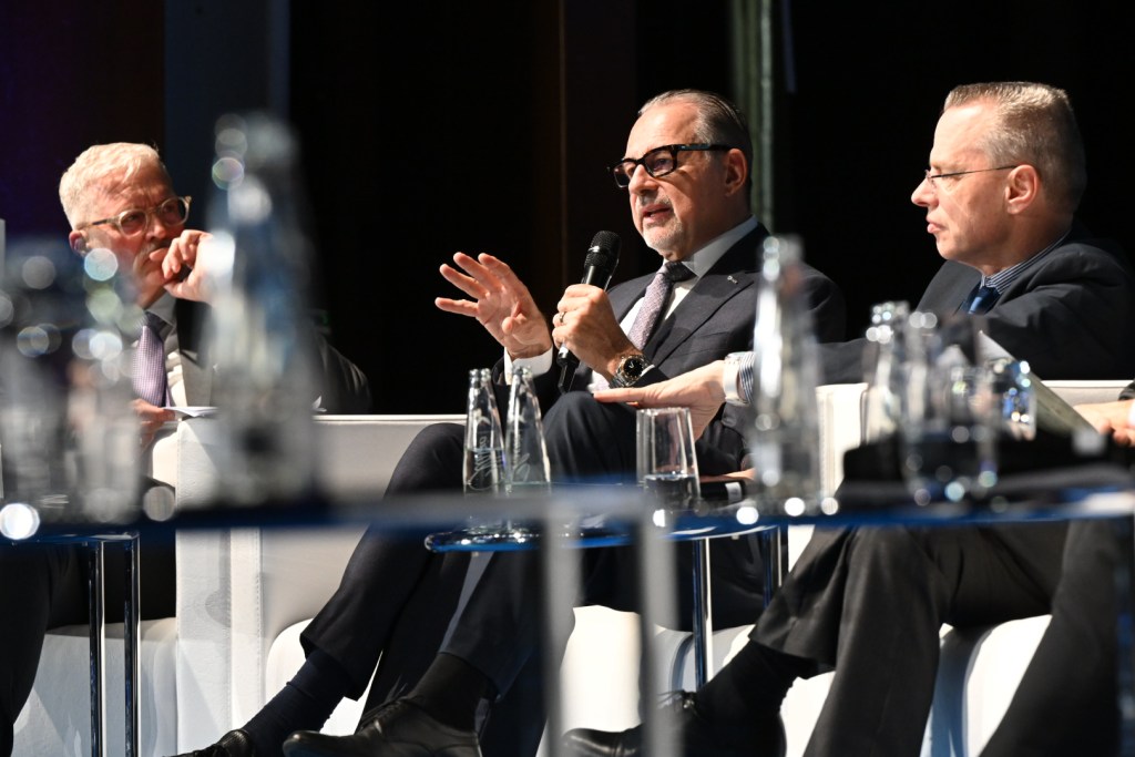 Josef Aschbacher speaks at the Munich Space Summit. Credit: ESA / Munich Space Summit