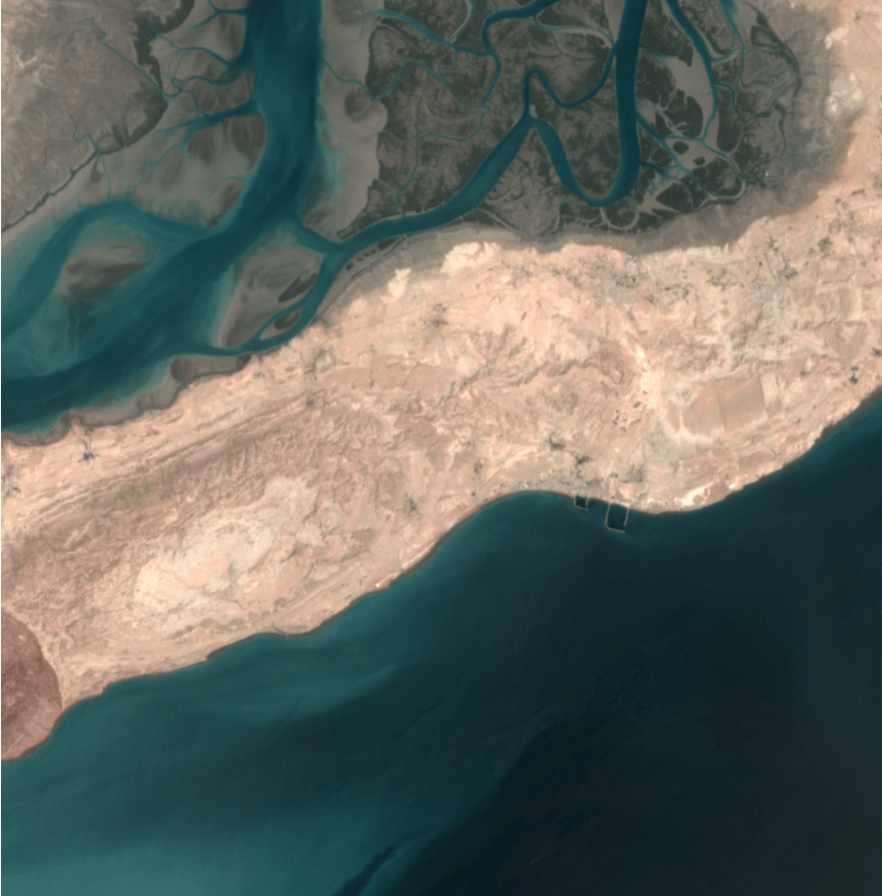 Satellite image of the Strait of Hormuz. Credit: Kuva Space