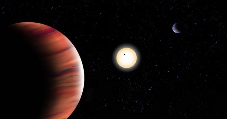 Artist's illustration of the TOI-201 system. (Credit: University of New Mexico/Tedi Vick)