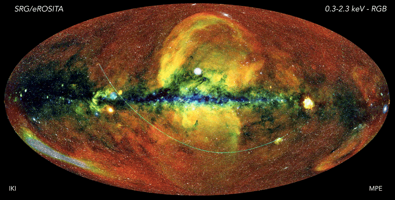 Reconstruction of how the diffuse X-ray sky should have appeared to eROSITA from May to October 2021. Credit: K. Dennerl, et al. (2026)/the eSASS team (MPE)/E. Churazov & M. Gilfanov (IKI)
