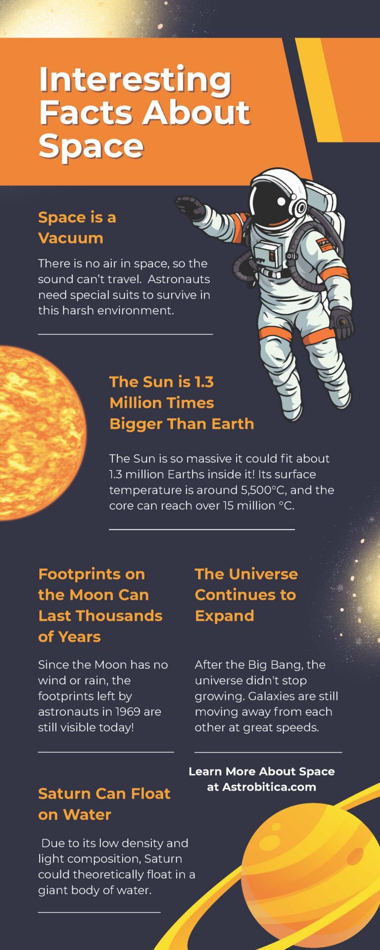 Purple Orange Illustrative The Space Fact Infographic