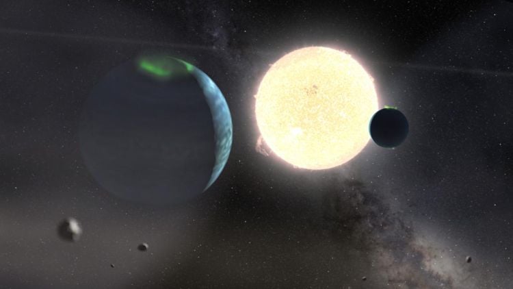 Artist's rendering of the HD 114082 system. (Credit: ESO/S. Brunier)