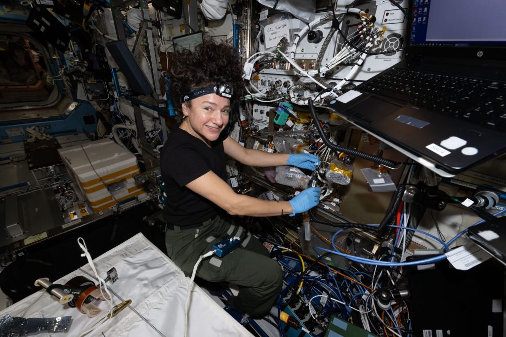 Astronaut Jessica Meir updates NASA’s Cold Atom Lab aboard the ISS May 8, 2026.