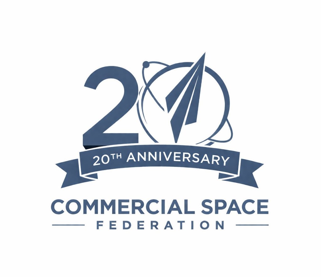 Commercial Space Federation 20th anniversary logo