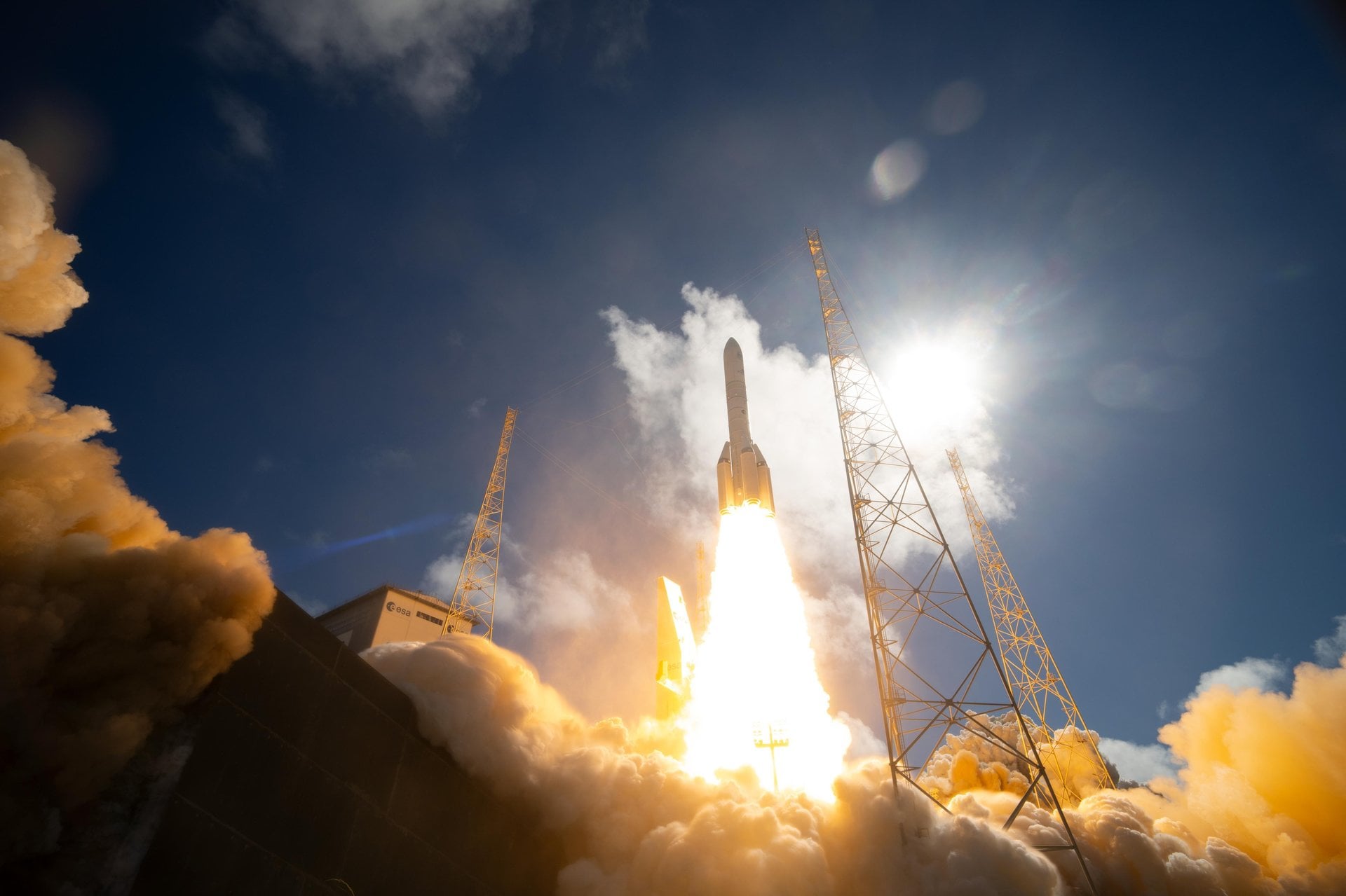 The inaugural launch of the Ariane 6 with the more powerful P160C-derived boosters. Credit: ESA–S. Corvaja