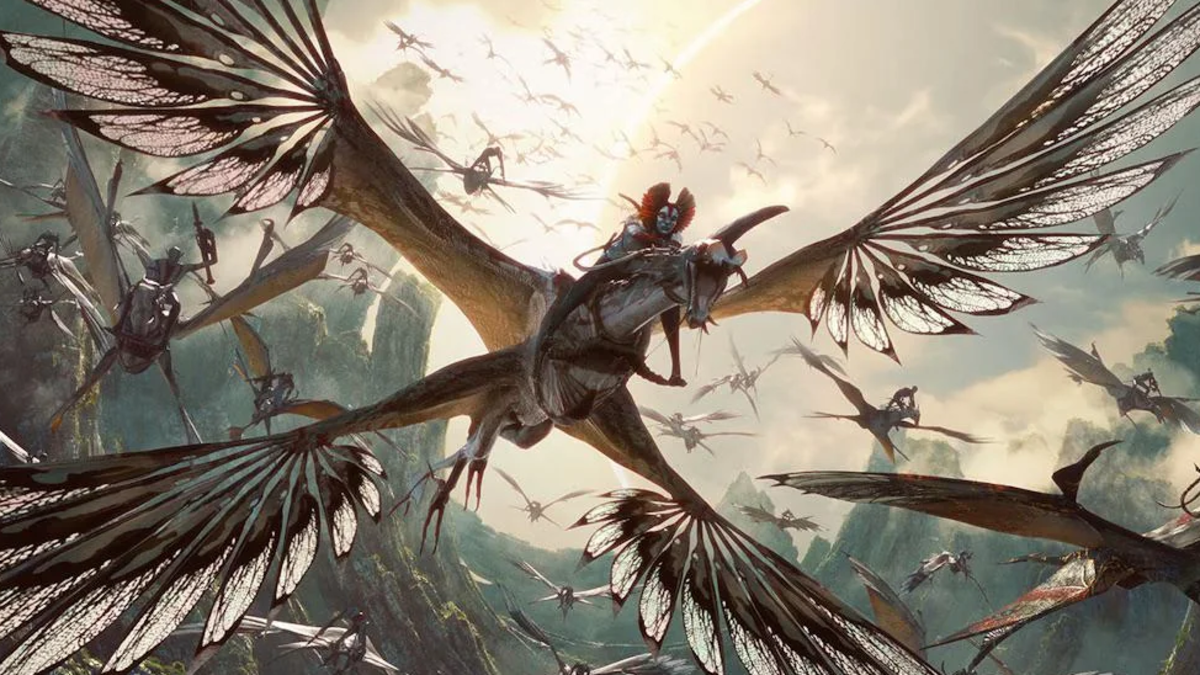 The Nightwraith, an alien flying creature from the movie Avatar: Fire & Ash
