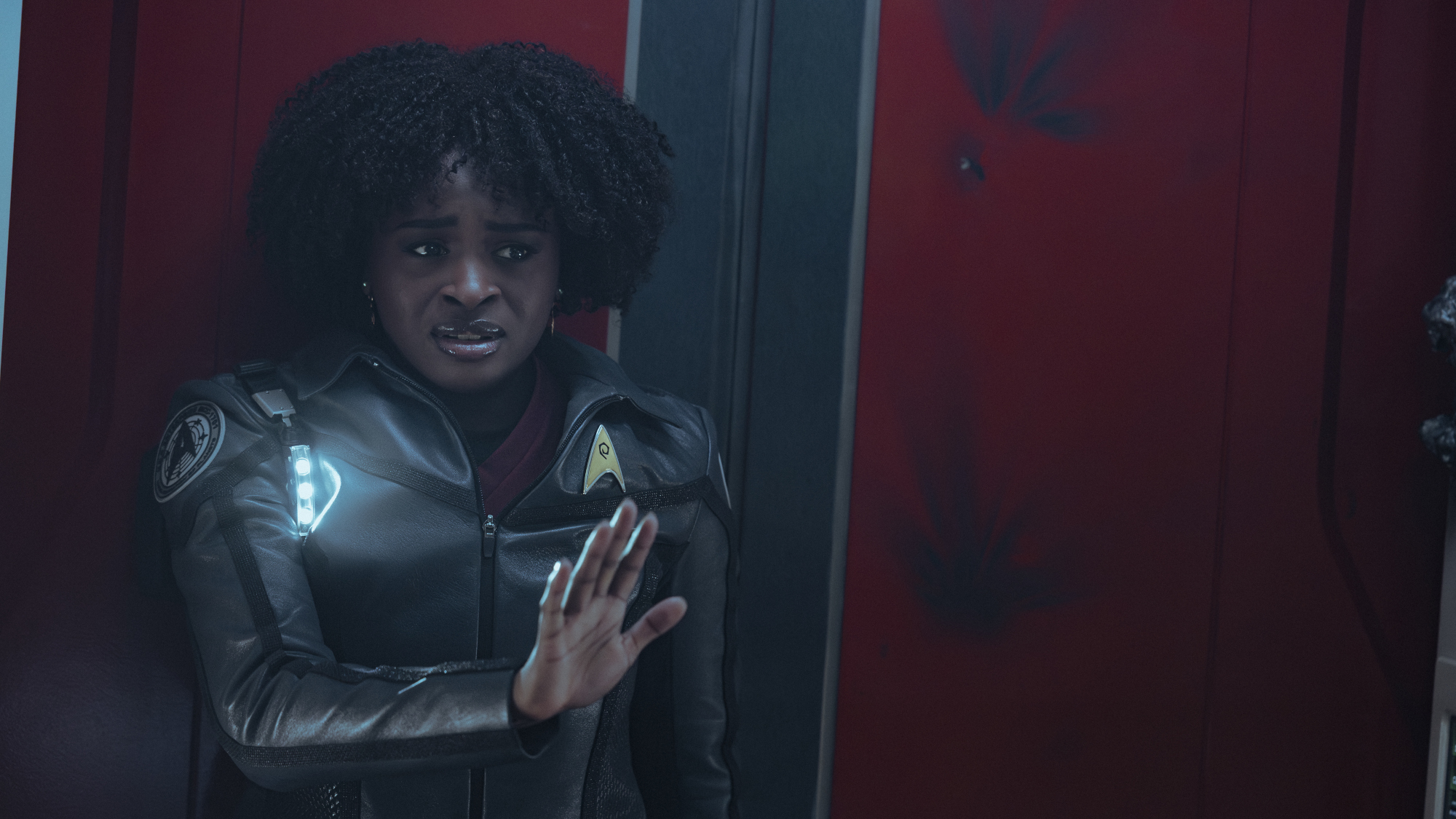 Celia Rose Gooding as Uhura in season 4, episode 2, of Star Trek: Strange New Worlds