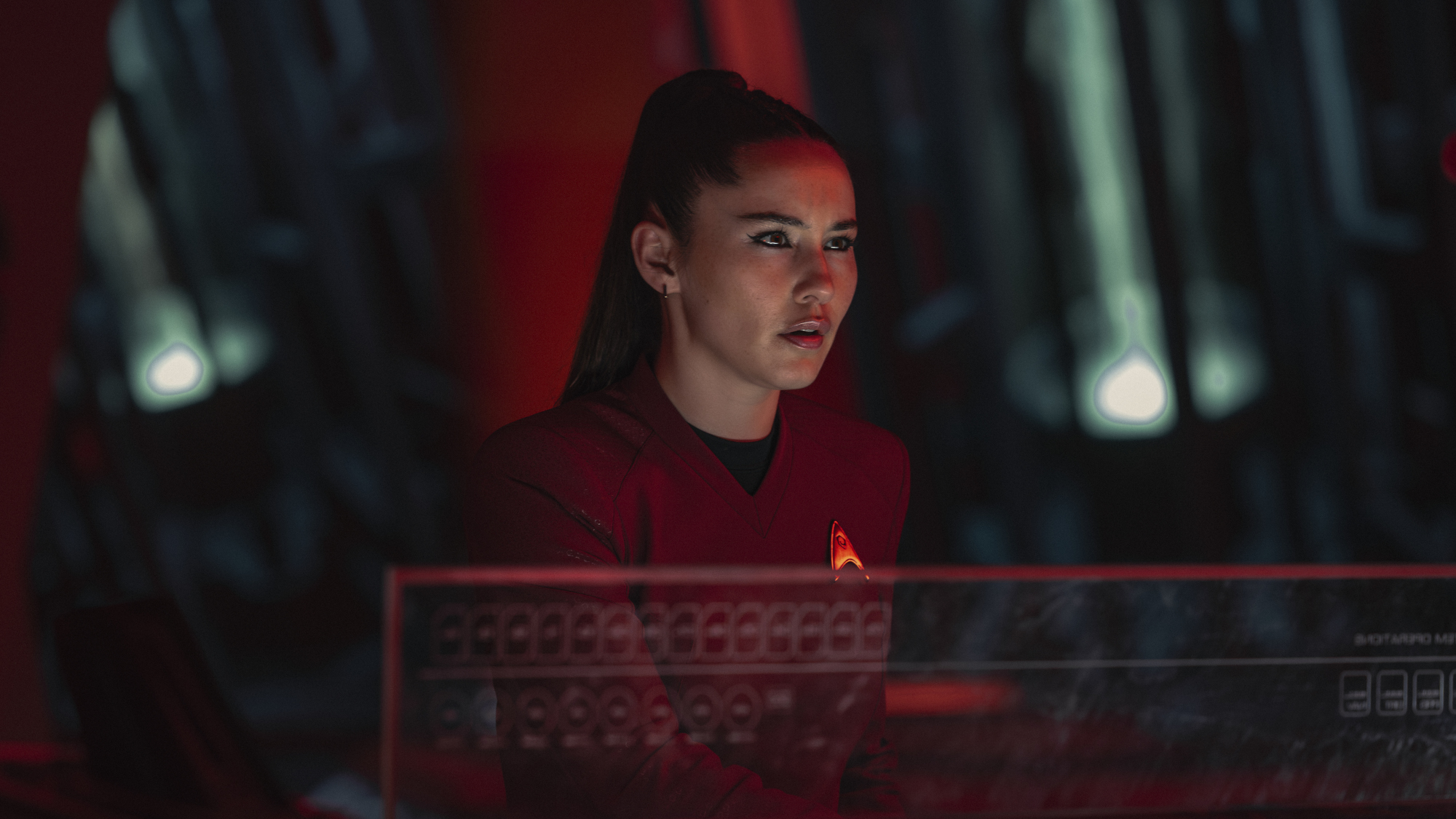 Christina Chong as La’an Noonien-Singh in season 4, episode 2, of Star Trek: Strange New Worlds