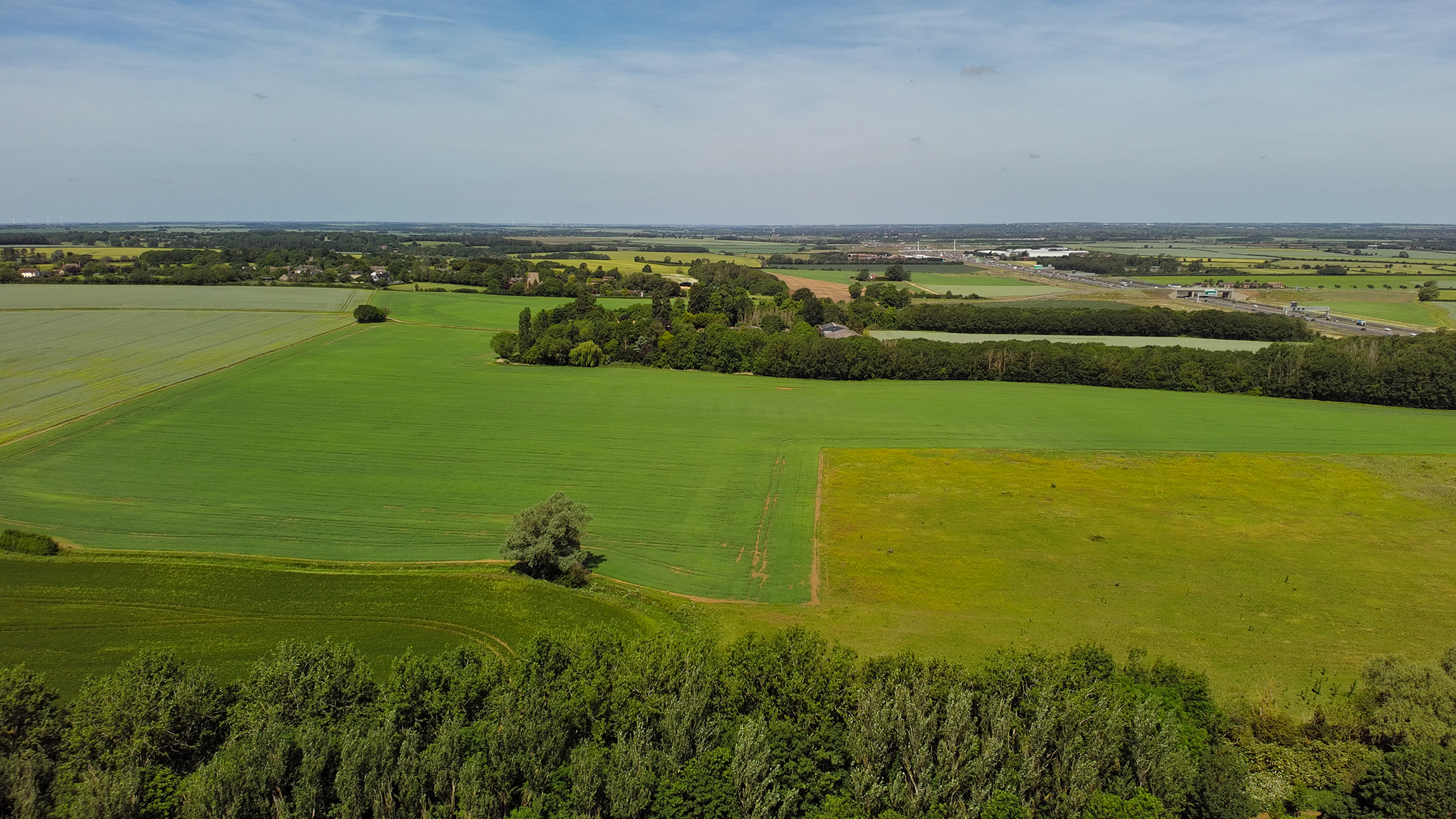 Photo of fields taken with the Holy Stone HS900 Pro