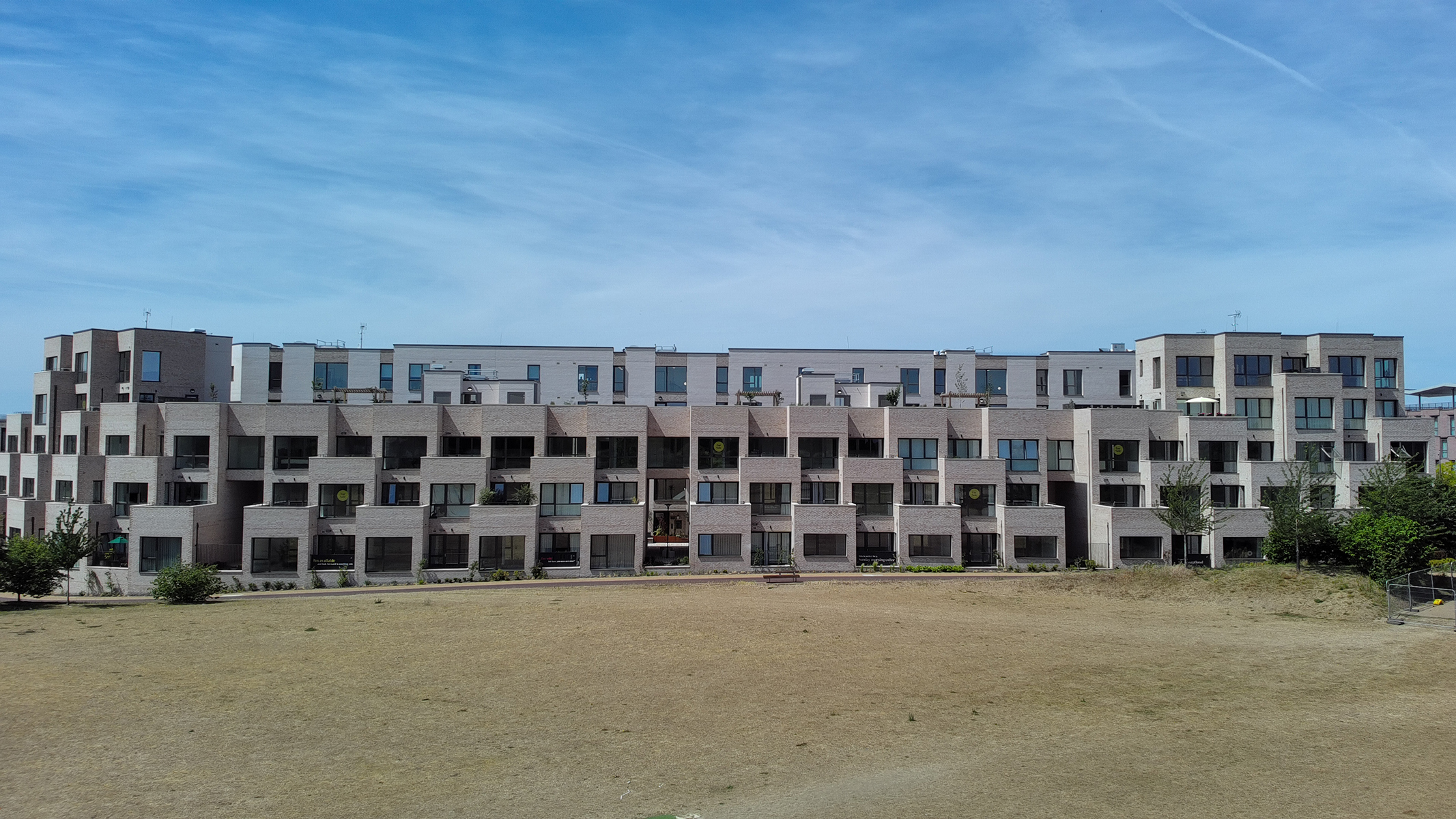 Photo of modern apartments taken with the Holy Stone HS900 Pro
