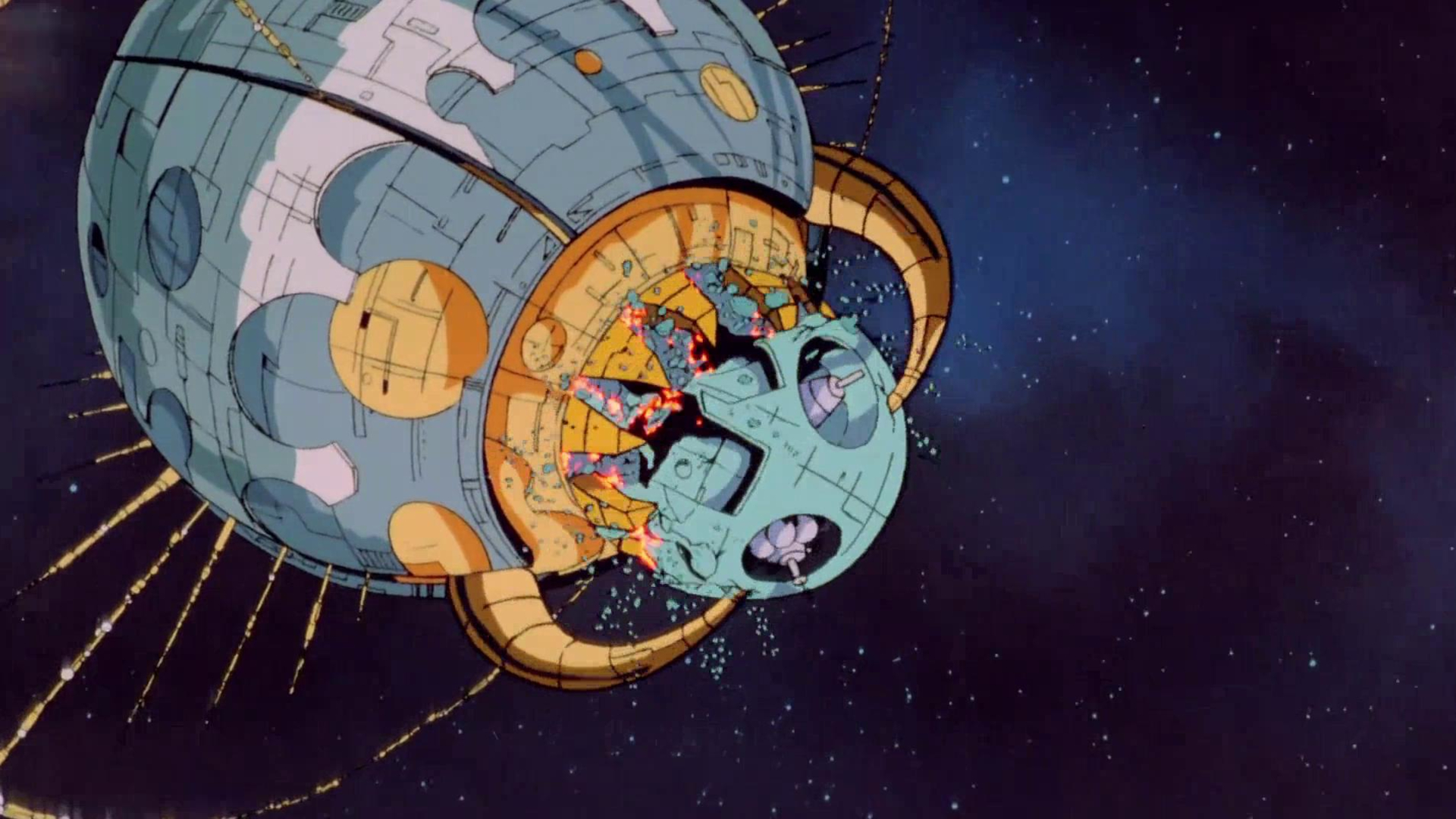 Screenshot from the 1986 animated sci-fi movie 