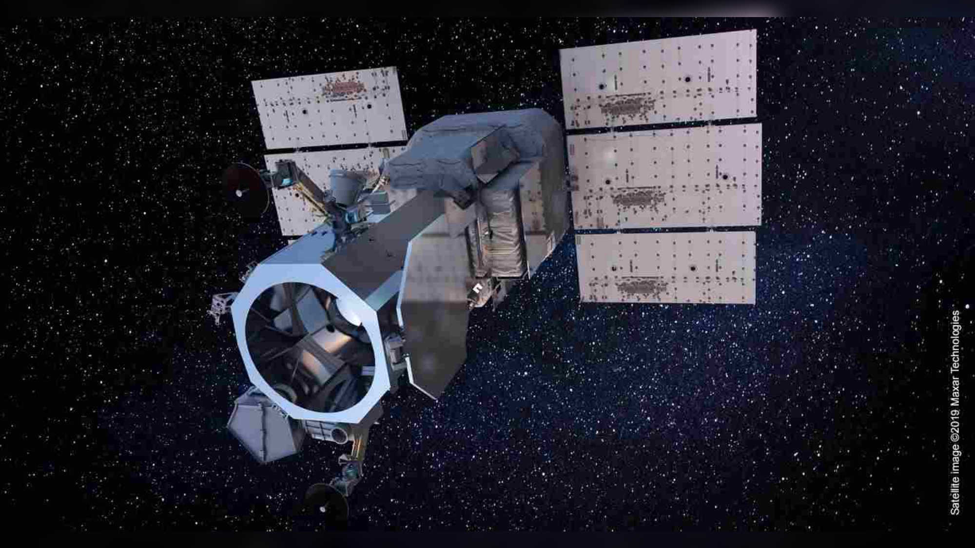 The WorldView-3 satellite.
