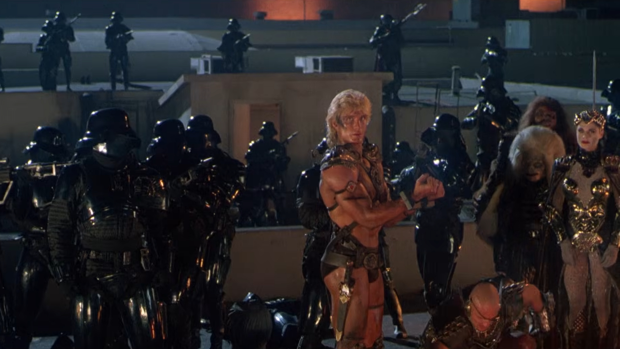 Screenshot from the 1987 science fantasy movie "Masters of the Universe".