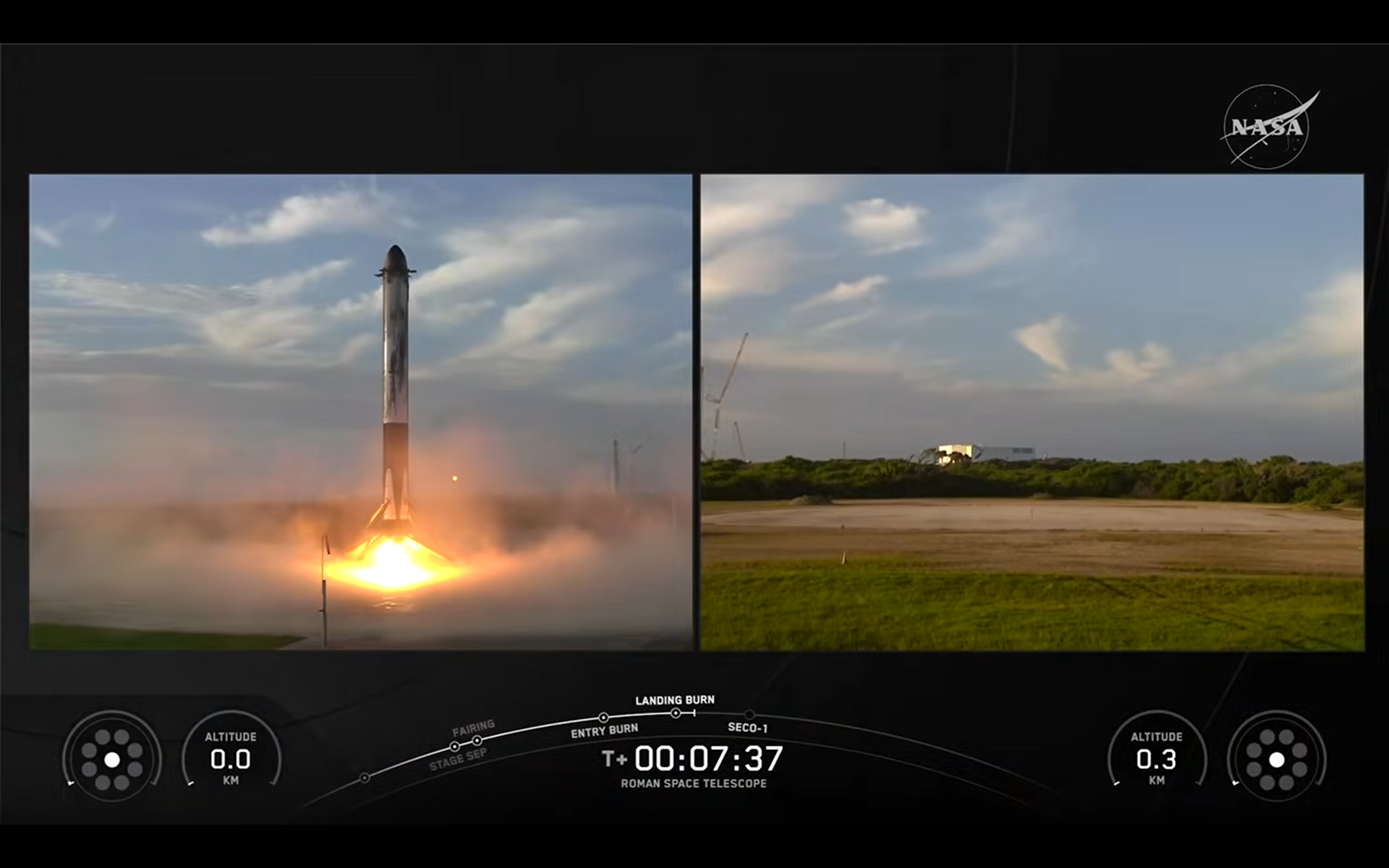 Nancy Grace Roman Space Telescope Launch booster landing