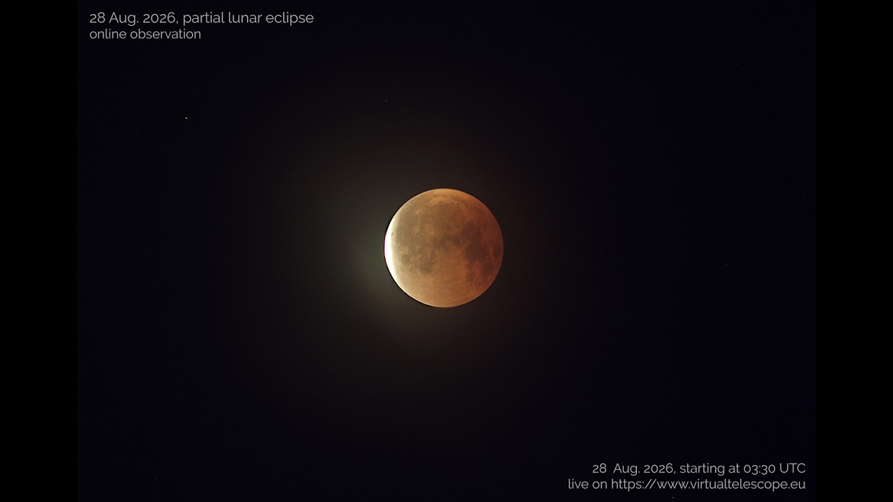 Partial lunar eclipse, online observation – 28 Aug. 2026 - YouTube