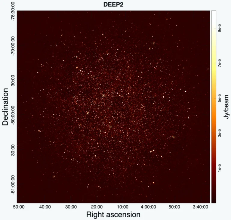 Visualization of the radio data observed by MeerKAT. Credit: Paul, S. et al. (2026)