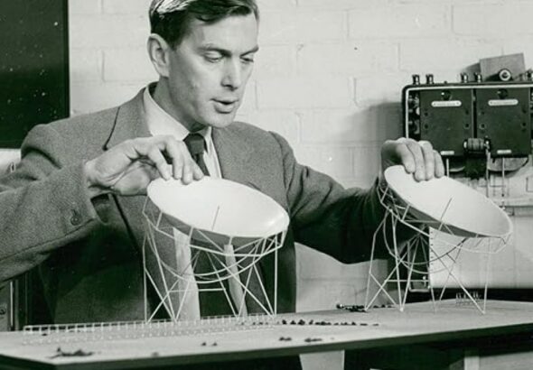 Martin ryle with a telescope model