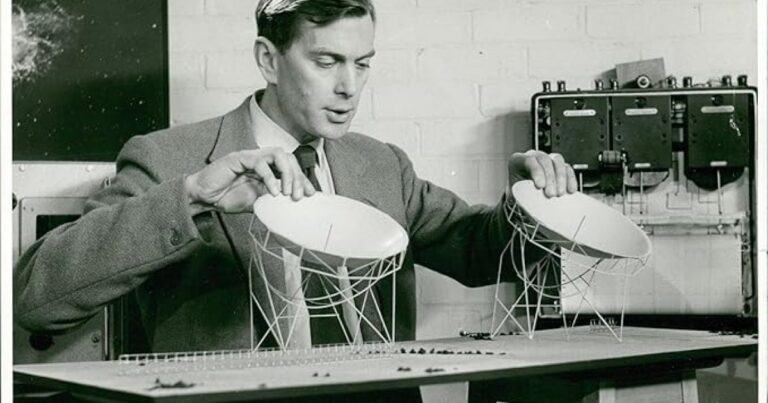 Martin ryle with a telescope model