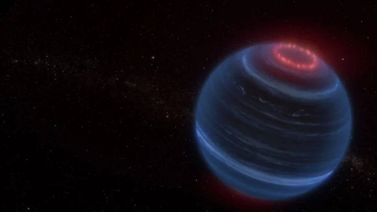 This artist concept portrays the brown dwarf W1935. Credits: Artwork: NASA, ESA, CSA, Leah Hustak (STScI)