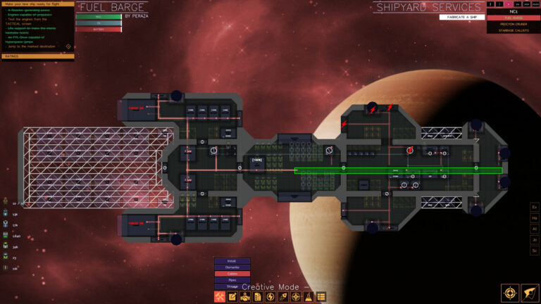 a shot from a 2D sci-fi video game