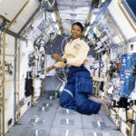 NASA astronaut Mae Jemison flew on space shuttle Endeavour in September 1992, becoming the first black woman to travel to space.