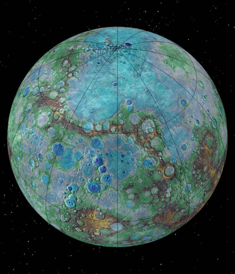 A composite image of Mercury from MESSENGER. MESSENGER showed that Mercury is tectonically active and may be shrinking. Image Credit: NASA/JHUAPL/Carnegie Institution of Washington/USGS/Arizona State University