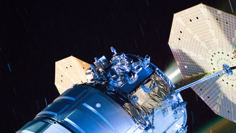 Northrop Grumman's Cygnus XL cargo spacecraft in space.