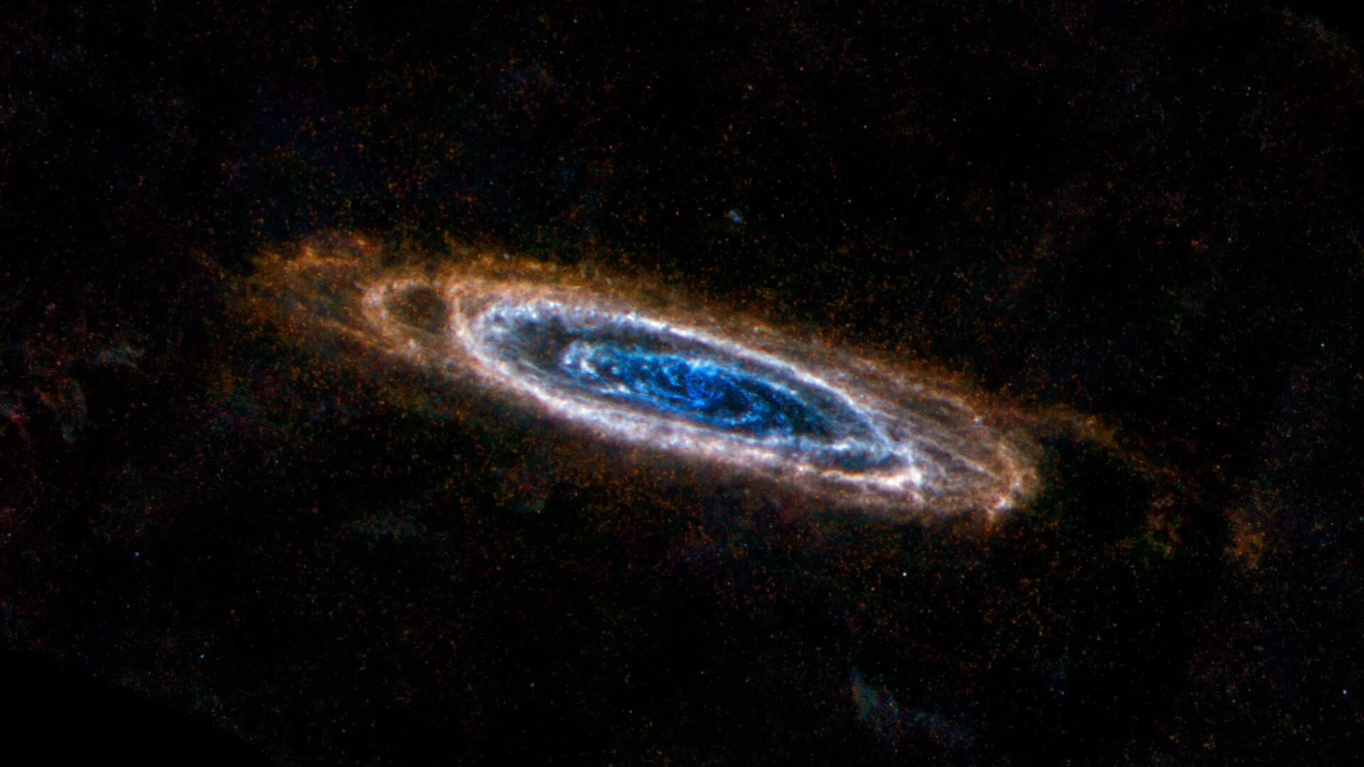 Far-infrared image of the Andromeda galaxy from the ESA's Herschel Space Observatory. Credit: ESA/NASA/JPL-Caltech/B. Schulz (NHSC)