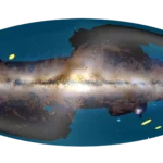 This figure shows Euclid's wide and deep fields. The wide field is in blue, while the deep fields are in yellow. Euclid found C/2026 S1 (Euclid) in its Deep Field North, the yellow region near the image's top left. Euclid avoids observing along the plane of the Milky Way due to the presence of so much problematic dust. Image Credit: ESA/Euclid/Euclid Consortium/NASA/Planck Collaboration/A. Mellinger – Acknowledgment: Jean-Charles Cuillandre, João Dinis and Euclid Consortium Survey Group. Licence: CC BY-SA 3.0 IGO