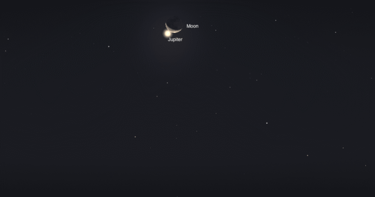 Moon approaching jupiter