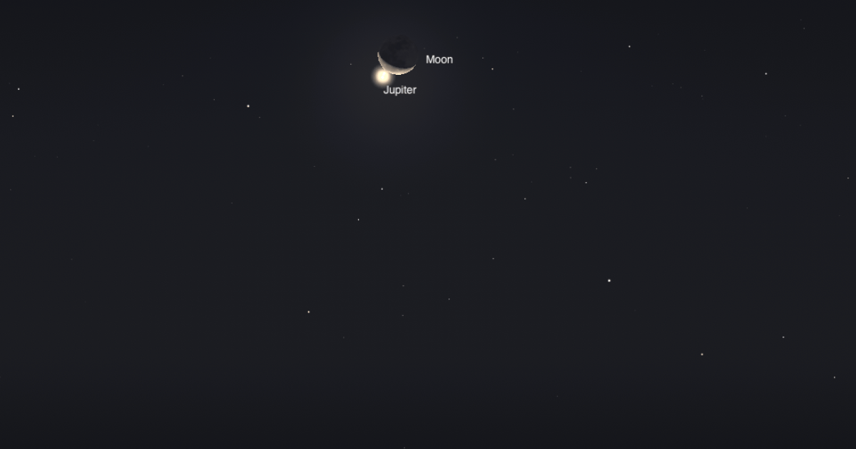 Moon approaching jupiter