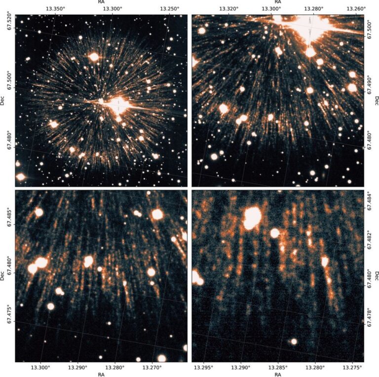 These images of Pa30 were captured with the Gemini North Telescope and its [S ii] filter. It reveals far more filaments than previous images, and shows that the filaments are cascades of knots. Image Credit: Tim Cunningham et al 2026 ApJ 1010 28